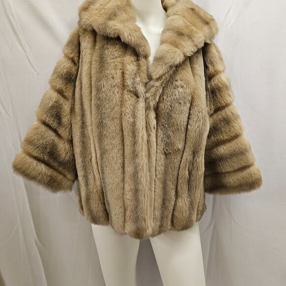 Vintage 1950's Faux Fur Short Coat - Picture 4 of 5